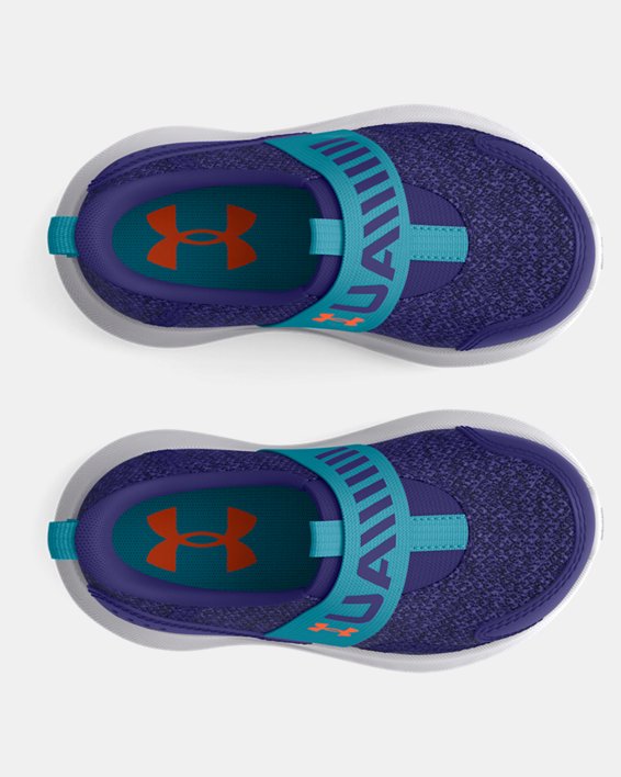 Boys' Infant UA Surge 3 Slip Running Shoes, Blue, pdpMainDesktop image number 2